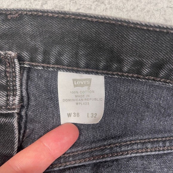 Vintage Levis 501xx Jeans Mens 34x32 Black Denim Great Fade Grunge Button Fly - Picture 5 of 13